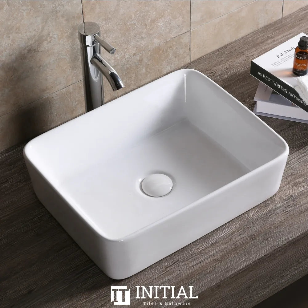Above Counter Basin Gloss White Rectangle 475X370X140 ,