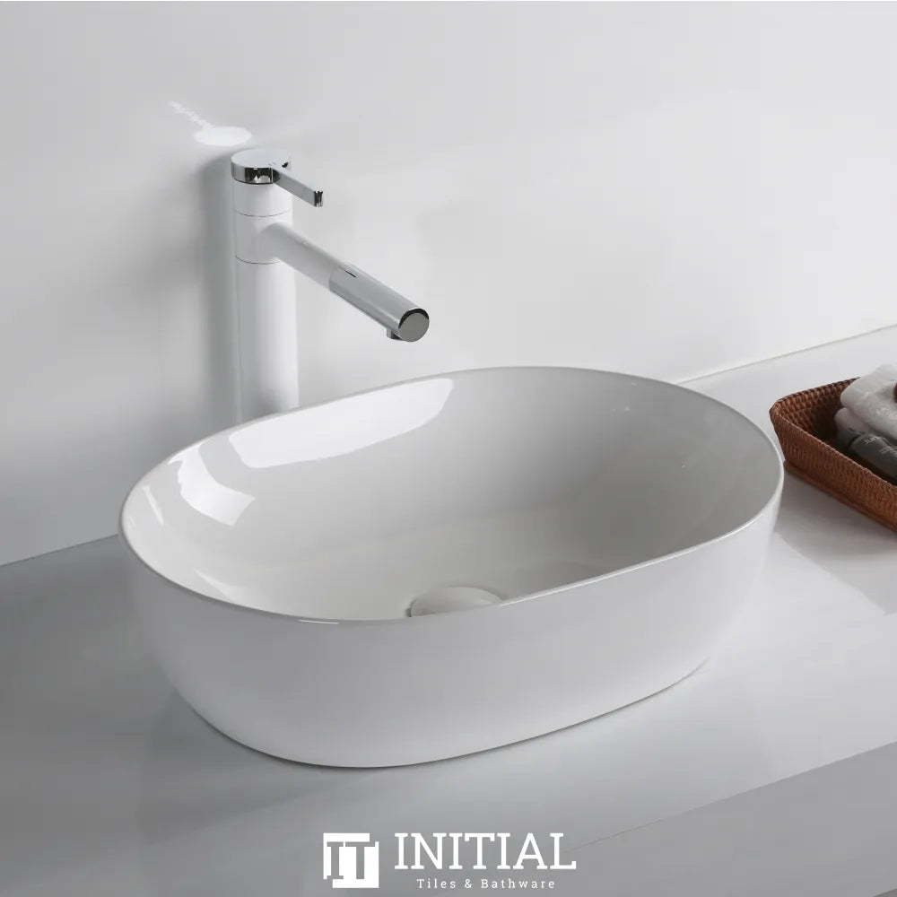 Above Counter Basin Gloss White Oval 490X355X135 ,