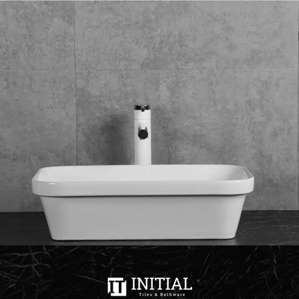 Above Counter Basin Gloss White Rectangle 528X368X140 ,