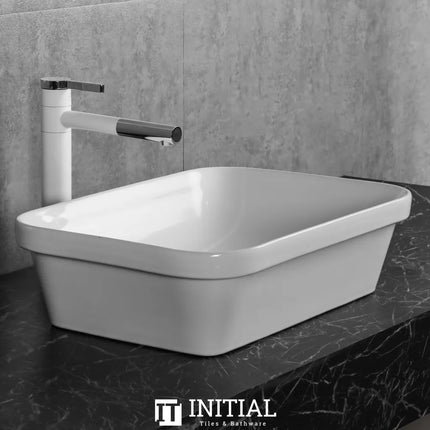 Above Counter Basin Gloss White Rectangle 528X368X140 ,