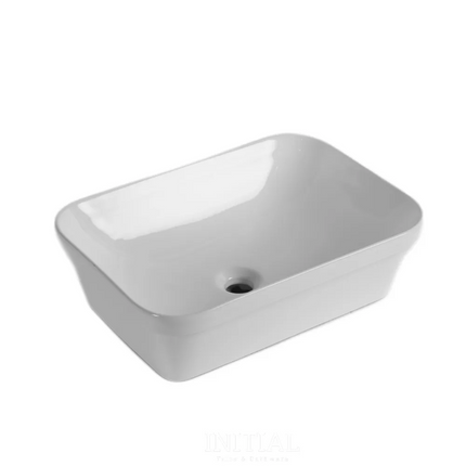 Above Counter Basin Gloss White Rectangle 528X368X140 ,