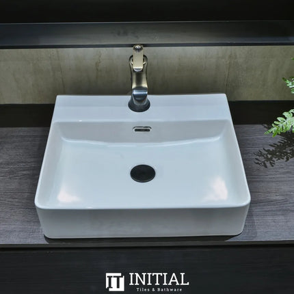 Ceramic Above Counter Basin Gloss White Rectangle 500X420X130 ,