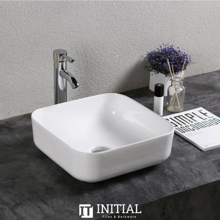 Above Counter Basin Gloss White Square 385X385X140 ,