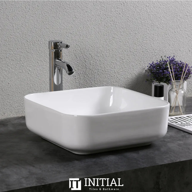 Above Counter Basin Gloss White Square 385X385X140 ,