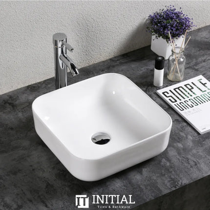 Above Counter Basin Gloss White Square 385X385X140 ,