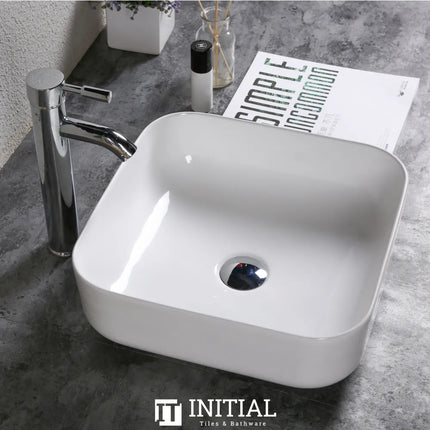 Above Counter Basin Gloss White Square 385X385X140 ,