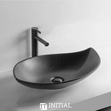 Above Counter Basin Leaf Shape Matte Black 660X390X150 , Default Title