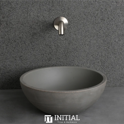 Concrete Above Counter Basin Matt Grey Round 360X360X145 ,