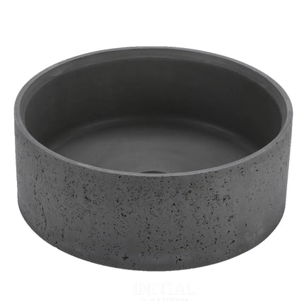 Concrete Above Counter Basin Matt Grey Round 390X390X150 ,