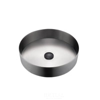 Handmade Stainless Steel Basin Round Brushed Nickel 380X110 ,