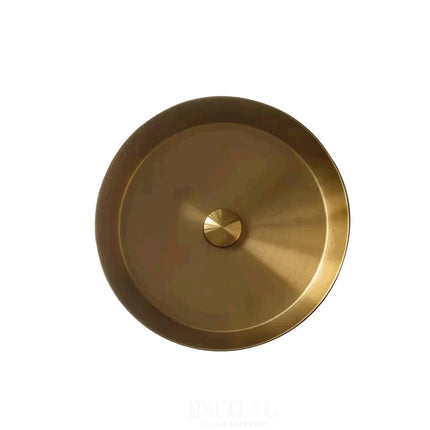 Handmade Stainless Steel Basin Round Gold 380X110 ,