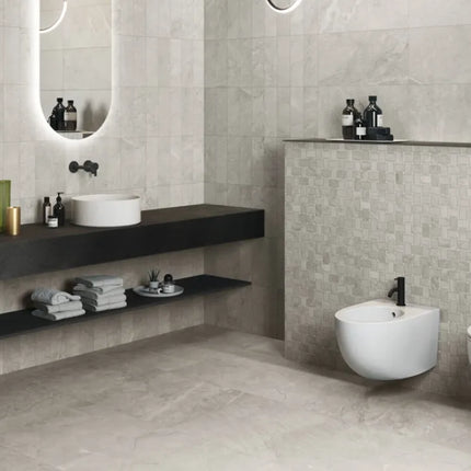 Vivid Bardiglio Velvet Grey Porcelain Natural 600X1200