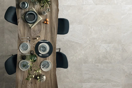 Vivid Travertine Silver Porcelain Natural 600X1200