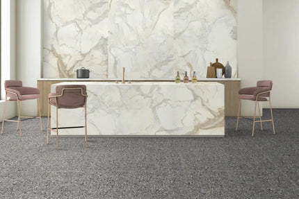Mist Terrazzo Anthracite Porcelain Matt 600X600