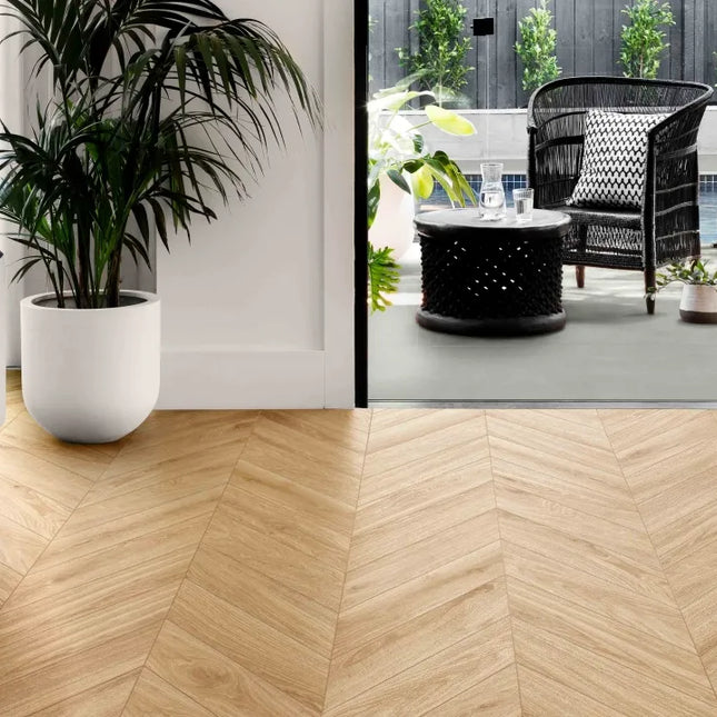 Woody Caramel Chevron Porcelain Matt R10 540X110X9.5