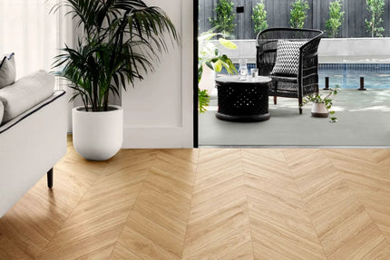 Woody Caramel Chevron Porcelain Matt R10 540X110X9.5