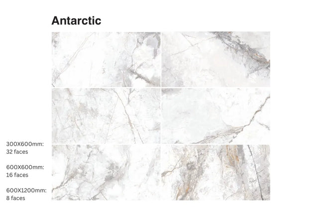 Hunter 3D Antarctic White Porcelain Natural 600X1200