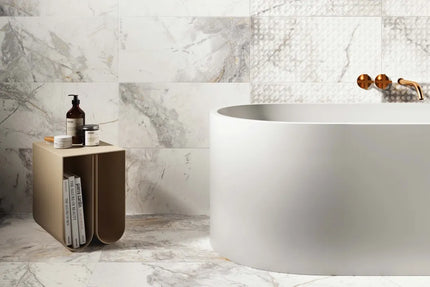 Hunter 3D Antarctic White Porcelain Natural 600X1200