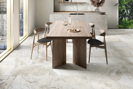 Hunter 3D Travertine Argento Grey Porcelain Natural 600X1200