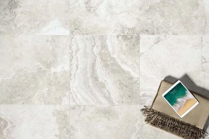 Hunter 3D Travertine Argento Grey Porcelain Natural 600X1200