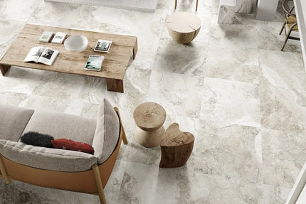 Hunter 3D Travertine Oro White Porcelain Natural 600X1200