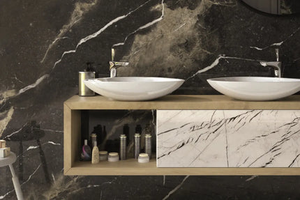 Marvel Marble Pierre Black Porcelain Natural R9 600X1200