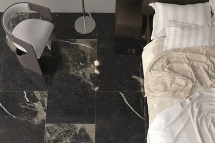 Marvel Marble Pierre Black Porcelain Natural R9 600X1200