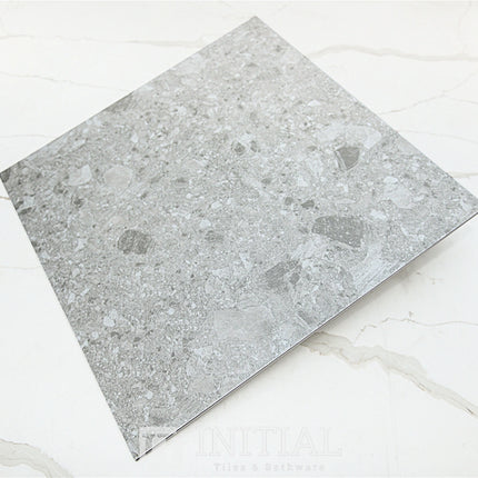 Terrazzo Look Tile Giga Light Grey Matt 600X600 ,