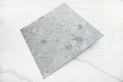 Terrazzo Look Tile Giga Light Grey Matt 600X600 ,