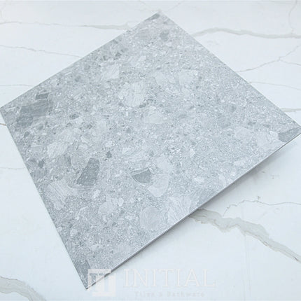 Terrazzo Look Tile Giga Dark Grey Matt 600X600 ,