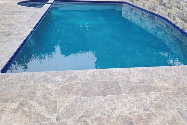 Outdoor Stone Silver Travertine Tumbled 610X406X12