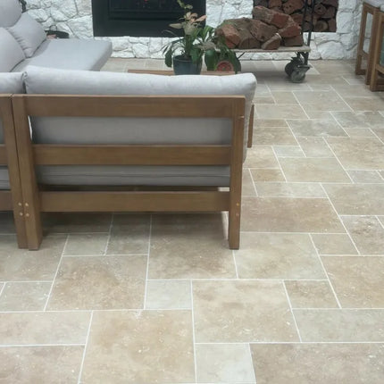 Outdoor Stone Classic Travertine Tumbled French Pattern