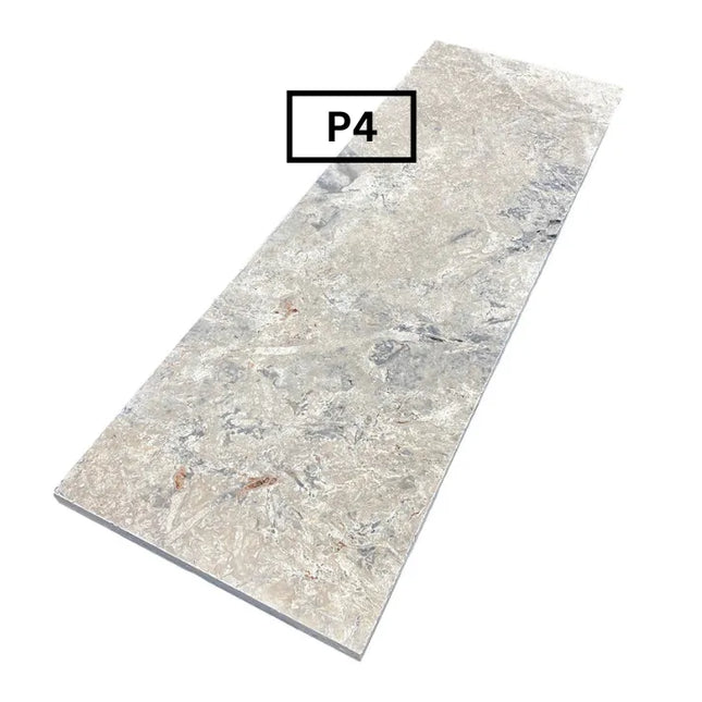 Outdoor Stone Silver Travertine Tumbled Pencil Edge 1220X406X30
