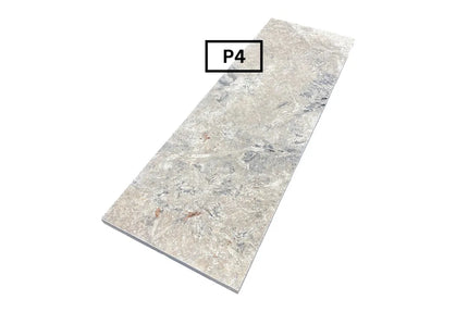 Outdoor Stone Silver Travertine Tumbled Pencil Edge 1220X406X30