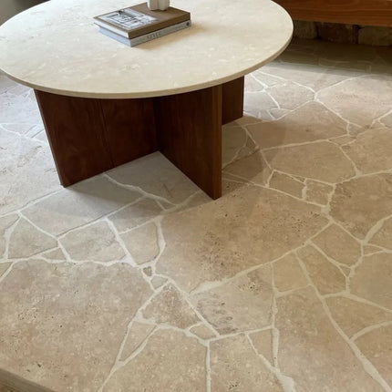 Stone Classic Travertine Crazy Pave Raw Cut 20mm