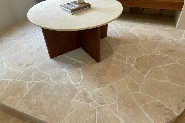 Stone Classic Travertine Crazy Pave Raw Cut 20mm