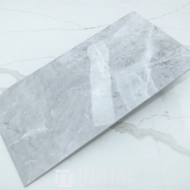 Marble Look Tile Varese Grey Polished 300X600 ,