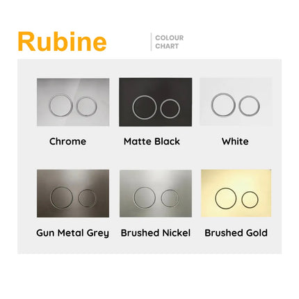 Rubine Access Round Button Flush Plate, 6 Colours