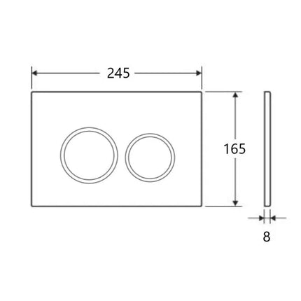 Rubine Access Round Button Flush Plate, 6 Colours