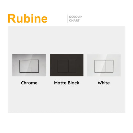 Rubine Access Square Button Flush Plate, 3 Colours