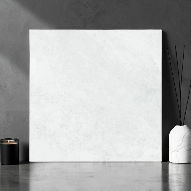 Marble Look Tile Iconic Silver Matte ,