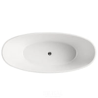 Rika 1500 Freestanding Bathtub Gloss White Non-Over Flow 1500X755X685 ,