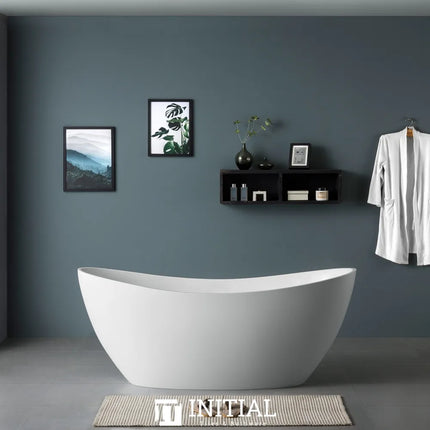 Rika 1500 Freestanding Bathtub Gloss White Non-Over Flow 1500X755X685 ,