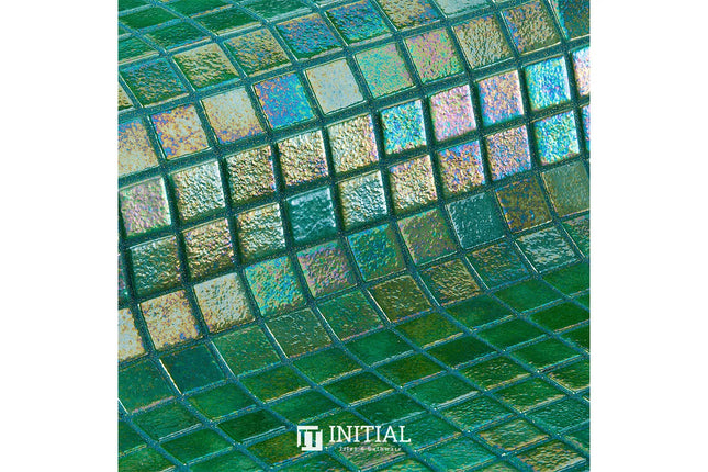 Swimming Pool Mosaic Ezzari Iris Pearl Terra Green