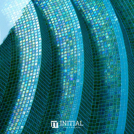 Swimming Pool Mosaic Ezzari Iris Pearl Terra Green