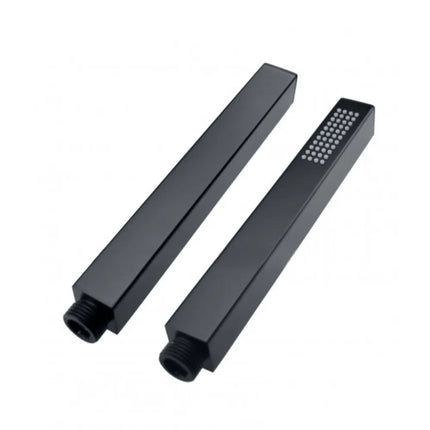 Bathroom Block Series Freestanding Bath Mixer With Hand held Shower Matt Black ,