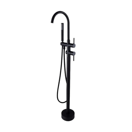 Bathroom Louis Lever Series Freestanding Bath Mixer With Hand held Shower Matt Black ,