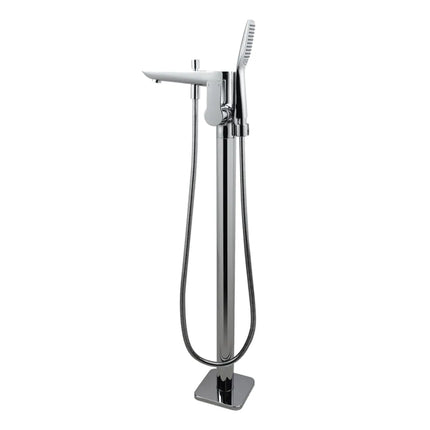 Bathroom Freestanding Bath Mixer With Hand held Shower Chrome ,