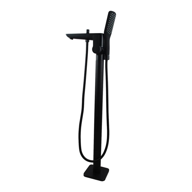 Bathroom Freestanding Bath Mixer With Hand held Shower Matt Black ,