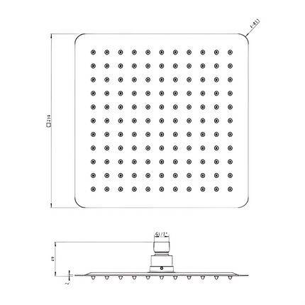 Speranza Series 10"" Square Shower Combination Brushed Yellow Gold ,